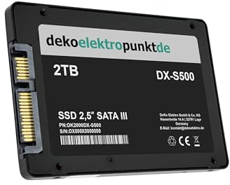 2TB SSD Festplatte passend für Asus F7Z F8 F80 F80A F80CR | dekoelektropunktde Solid State Drive, Intern, Kompatibles Ersatzteil, SATA3, 2,5