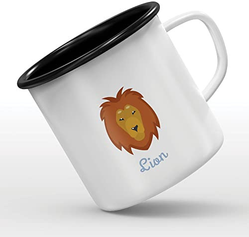MUG - Tazza smaltata con leone