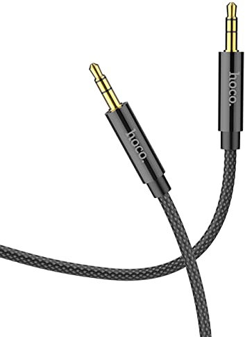 Hoco UPA19 - Cavo audio AUX da CC 3,5 mm a 3,5 mm (lunghezza = 2 m), compatibile con cellulari, tablet, iPhone, Samusng, Xiaomi, Oppo, Huawei, colore nero