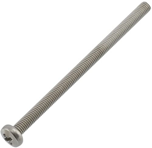 AERZETIX - C59763 - Lot de 10 Vis à métaux à tête cylindrique M3x50 mm à empreinte PH1 - boulon d'assemblage - DIN 7985 - en acier inoxydable A2 - couleur argent