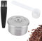 Capsule de café Capsule de café réutilisable avec Brosse à cuillère Fit Capsule multifonctionnelle en Acier Inoxydable pour Machine à café Delta Q NDIQ7323
