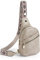 Telena Bauchtasche für Damen & Herren Brusttasche, Crossbody Bag Herren Umhängetasche Kunstleder Sling Bag Klein Schultertasche für Frauen,Grau