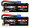 2S LiPo Akku 7,4V 7200mAh 80C RC Batterie Hardcase mit EC5 Stecker Batterien Ersatzakku HOOVO für RC Auto LKW Heli Flugzeug Boot Hubschrauber Drohn Truck Slash Buggy Team Associated (2 Stück)