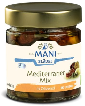 Mani Bläuel Mediterraner Mix in Olivenöl (190 g) - Bio