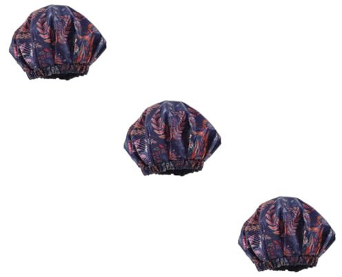 Beaupretty 3pcs Shower Cap Men's Double Bathing Cap No Rinse Swimming Hat for Men Oxford Cloth for Bathroom Travel