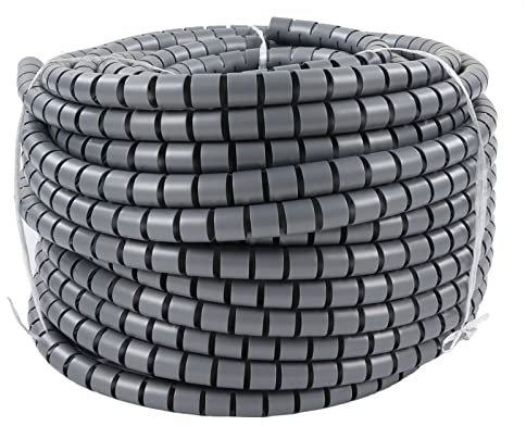 Topyond Avvolgicavo a Spirale, Cavo Avvolgente, Guaina in PE, Guaina Flessibile Per Tubo di Avvolgimento del Filo, Protezione Per Apparecchi(Φ22mm/50M)