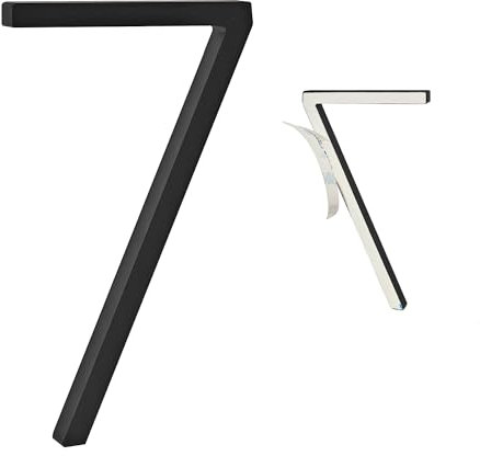 Ywonoby Door Numbers, 5 Inches 3D Self Adhesive House Numbers, Address Numbers Stickers for House Mailbox Apartment Hotel Courtyard Black(7)