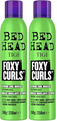 Bed Head by TIGI - Foxy Curls Curly Hair Mousse - Strong Hold - Protects Against Frizz - 250 ml (Pack of 2)