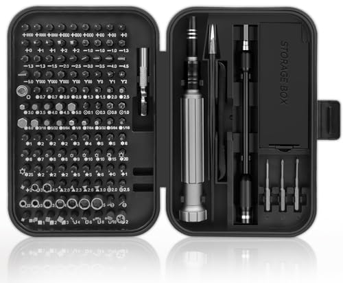 Destornillador Precision, 150 en 1 Juego Screwdriver, Magnéticos Destornilladores Torx para iPhone, Macbook, iPad, PC, Cámaras, Juguetes Electrónicos, Relojes