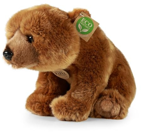 Teddys Rothenburg Kuscheltier Braunbär Grizzly sitzend braun 30 cm Plüschgrizzlybär Plüschtier