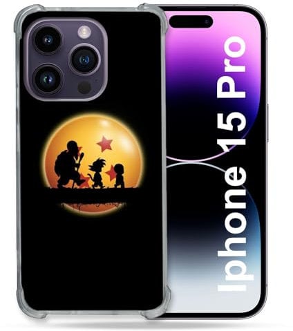 Cokitec Reinforced Case for iPhone 15 Pro (6.1) Manga Dragon Ball Vintage