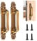 Qivine 2Pcs Antique Brass Door Handles Pull, European Style Kitchen Cupboard Door Handles, Zinc Alloy Wardrobe Handles, Drawer Handles for Most Doors Cabinet Drawer Wardrobes (Medium, 21.6*4*3.9cm)