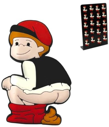 ROCKING GIFTS Iman Nevera de Goma de Caganer de Navidad Catalana, Magnético Frigorífico Divertido, Decoracion Navideña para Cocina, 5 cm