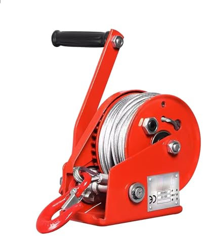Treuils De Bateau Pour Remorques, Treuil Manuel 2600lbs Auto Locking Heavy Duty, Treuil Pour Remorque De Bateau Avec Câble D'acier De 33/66/98FT, Écarteur Manuel De Remorque Pour Remorque De VR(Size:2