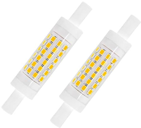 Jiotouhu R7s LED Glühlampe 78mm Warmweiß 3000K, 7W LED R7s Lampe Äquivalent 70W Halogen Glühlampe, 700LM, AC220-240V, Abstrahlwinkel 360°, Nicht dimmbar, 2er Pack