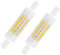 Jiotouhu R7s LED Glühlampe 78mm Warmweiß 3000K, 7W LED R7s Lampe Äquivalent 70W Halogen Glühlampe, 700LM, AC220-240V, Abstrahlwinkel 360°, Nicht dimmbar, 2er Pack