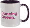 Say It with Songs Tasse Weiß außen / Lila innen - Dancing Queen - ABBA - Scannen Sie QR-Code und spielen Sie auf Spotify, YouTube & More - Haushaltswaren, Küche, Tee, Kaffee & Geschenktasse 312ml