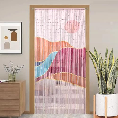 Solartech Rideau en Bambou Naturel 90 x 200 cm, Store Bambou Fait Main avec Crochets, pour Entrée de Couloir, Salon, Cloison de Chambre, Décoration de la Maison