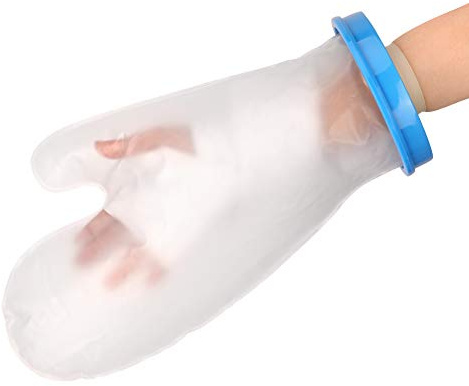 Wakects Armschlinge für Erwachsene, Badeschutz, Wasserdichter Gipsschutz für die Badewanne, Gipsschutz oder Armschlinge, Wasserdicht und Wiederverwendbar (Palme)