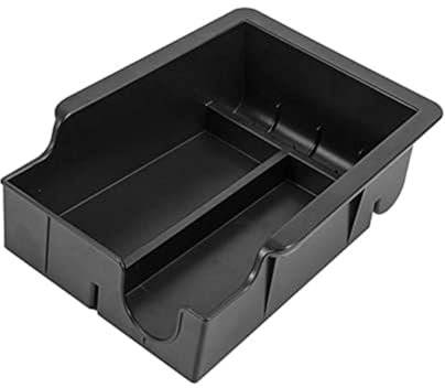 MUEOSI For Tesla, for Model 3, for Model Y 2021 2022 Center Storage Box Center Console Organizer Box Central Armrest Storage Case Interior Centre Console Storage Box(BLACK ABS)