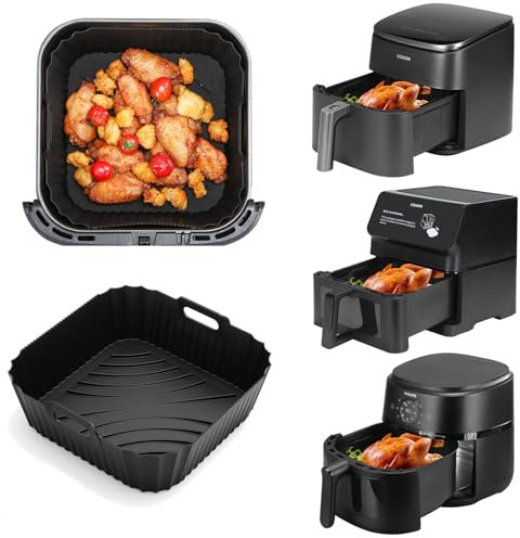 Accessoires air fryer pour Philips série 2000 NA230/00 6,2L, pour friteuse à air Cosori Turboblaze 6L et Clearblaze 6,2L,1 pièce de moule silicone Airfryer réutilisable, noir.