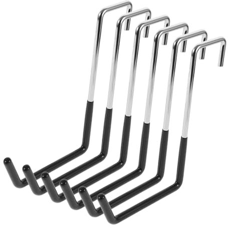 Supvox Wandhaken Aus Eisen Und Pvc – 6er-pack Garagen-aufbewahrungshaken Für Leitern Und Kleiderbügel S-form Zum Einfachen Aufhängen