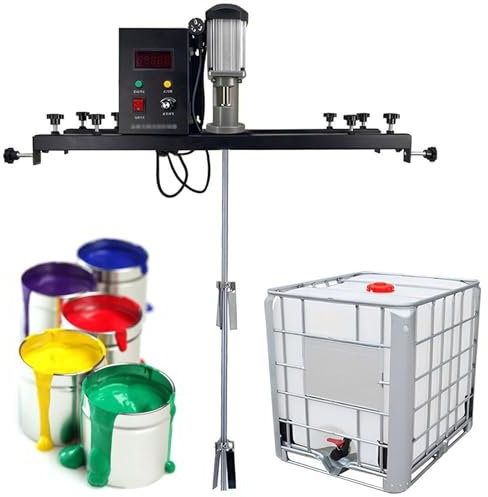 IUBGFTO Paint Mixer, Electric Tank Mixer Machine with Folding Propeller, 0-3000 Rpm Speed, 1000ML Stirring Capacity, For Paint, Glue, Resin, Laundry Detergent