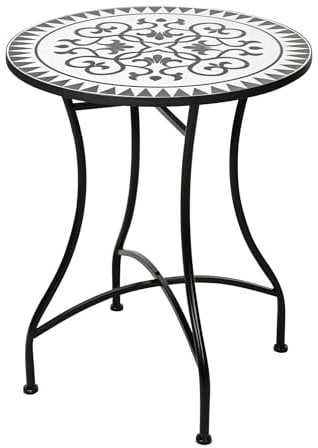 Well Home Table Bistro Design mosaïque Ø60 x 71 cm