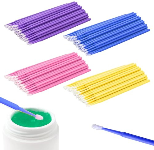 400 Stücke Wimpernbürstchen,Wimpernkamm,Wimpernbürste Silikon,Micro Applikatoren Pinsel,Einweg Wimpernverlängerung Pinsel Für Make-Up,Wimpernverlängerung,Dental Und Oral