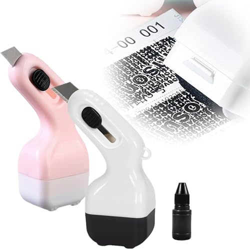 Sikweny Datenschutz Rollstempel 2 Stück Roller Identitätsdiebstahl-Prävention Sicherheitsstempel mit 10ml Rollstempel Datenschutz Camouflage für Vertrauliche für Kontoauszüge Lieferadressen