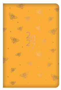Taschenkalender 2026, A7, Wochenansicht, Honiggelb, Busy Bee Hardcover, Brieftaschengröße, Planer, leicht, kompakt, tragbar, Organizer, Notizbuch, Studentenarbeit, Reisetagebuch, Geschenk