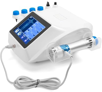 Máquina de Fisioterapia Ddasam de Ondas de Choque, 7 Aplicadores, 1-16Hz y 5-250m Ajustable, para Relajación Muscular, Alivio del Dolor Articular y Mejora de la Circulación Sanguínea