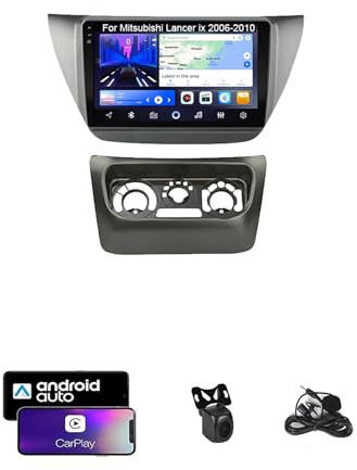 9 Autoradio Bluetooth Für Mitsubishi Lancer ix 2006-2010 Carplay Android Auto,DSP,WiFi GPS Navi RDS/FM,Android 15 Radio 2 Din Mit AHD Rückfahrkamera(H200)