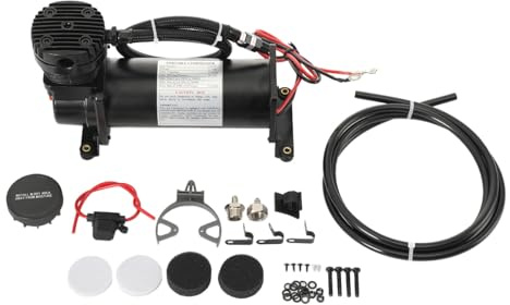 YILIKISS Air Compressor, 200PSI Air Compressor Copper Wire with Temperature Control Switch Heavy Duty Universal for 12V Vehicle Yacht Ship