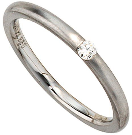 Solitär Ring Diamant Brillant 950 Platin Platinring schlicht, Ringgröße:Innenumfang 54mm ~ Ø17.2mm