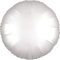 Amscan 3858901 - Standard Folienballon Satin Luxe White, rund, Durchmesser 43 cm, Luftballon, Heliumballon