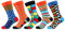 WeciBor Men's Dress Cool Colorful Fancy Novelty Funny Casual Combed Cotton Crew Socks 5 Pairs In Set, Eu061-33, L