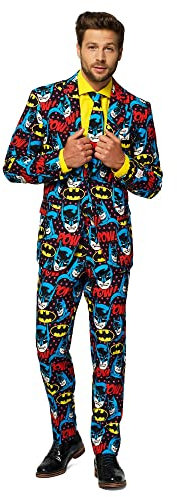 Opposuits Herren – The Dark Knight™ Licensed Superhero Halloween Costumes For Men Full Suit: Jacket, Pa Herrenanzug, Mehrfarbig, 48