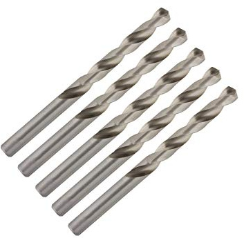 Pack of 5 UK Drills 10mm HSS Ground Drill Bit Steel Wood High Speed Steel Twist