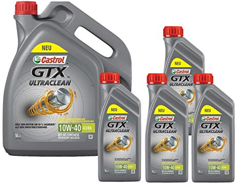 Motorenöl 10W-40 GTX Ultraclean A3/B4 [9 L] von Castrol (SET15A4D59L) Öl Schmierung Motorenöl
