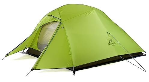 Naturehike Cloud-Up 3 Ultraleichtes Zelt 3-Personen-Rucksackzelt zum Wandern Camping im Freien (20D Leuchtendes Grün)