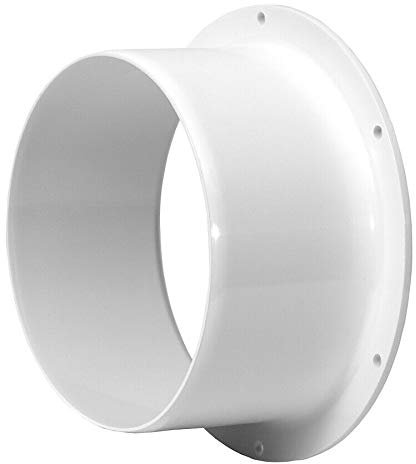 125mm Ventilation Duct Flange/Ducting Hose Connector/Tube Pipe Adaptor, White