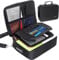 ABERE Feuerfeste Dokumententasche, 3-lagige Feuerfeste wasserdichte Tasche mit Zahlenschloss für A4 Dokumente, Pässe, USB-Sticks, Karten, Laptops auf, Hause,Büro (Schwarz)