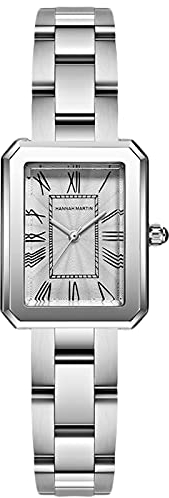 rorios Damen Uhren wasserdichte Analog Quarz Armbanduhr mit Edelstahlarmband Mode Quadrat Damenuhr Elengate Kleid Uhr für Mädchen Frauen