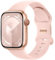 Charlam Compatible con Correa Apple Watch 42mm 44mm 45mm 49mm para Mujeres Hombres, Deportivas de Silicona Correas Compatible con iWatch SE Series 8 7 6 5 4 3 2 1, 42mm/44mm/45mm/49mm, Sand Pink
