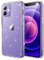 JETech Glitter Case for iPhone 12 mini, 5.4-Inch, Bling Sparkle Shockproof Phone Bumper Cover, Cute Sparkly for Women and Girls (Clear)