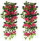 Elecxlink Bougainvillier Artificiel à Suspendre, résistant aux UV, Fausses Fleurs en Plastique pour intérieur ou extérieur, Jardin, Porche, Avant-Toit, décoration Murale de Mariage
