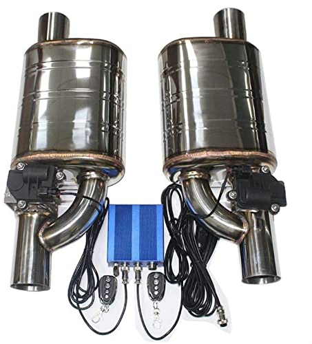 Auspuffblenden Edelstahl Universal Auto Auspuffanlage Elektrische Ventilsteuerung Auspuffrohr Kit Einstellbarer Schalldämpfer Auspuffrohr (Color : 2 kit, Größe : 70MM)