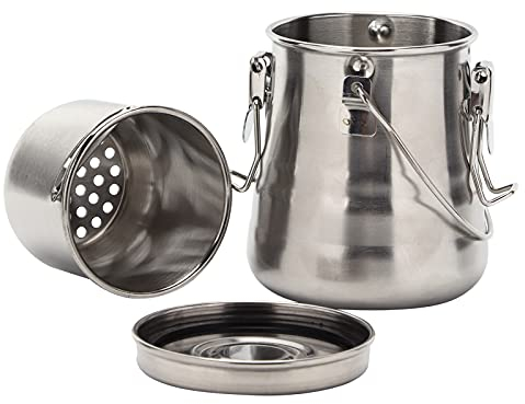 Beufee Stainless Steel Brush Washer Set, Oil Brush Cleaner Jar Brush Washer for Oil Painting Paint Brush Washer with Lid and Filter Brush Cleaner