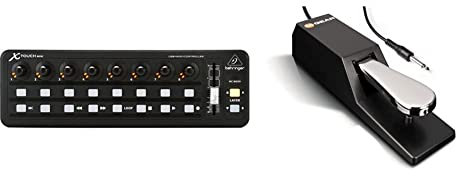 Behringer X-TOUCH MINI Ultra-Compact Universal USB Controller, Compatible with PC and Mac & M-Audio SP-2 - Universal Sustain Pedal with Piano Style Action, The Ideal Accessory